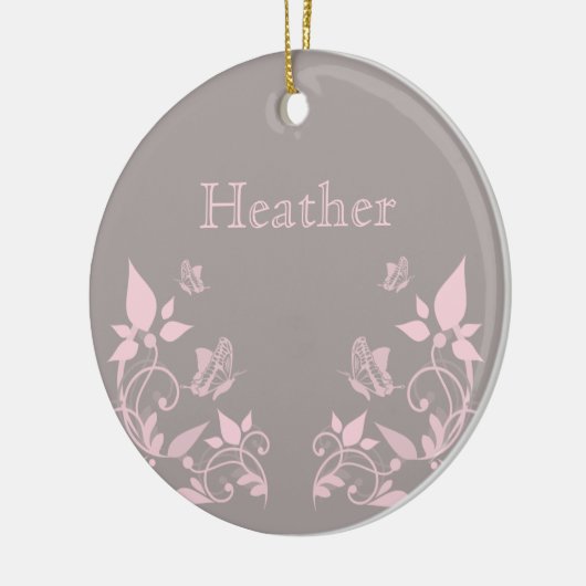 Roze vlinderbloemig Ornament (Links)