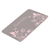 Roze vlinderbloemigen Premium Magnet Magneet (Linkerzijde)