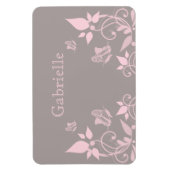 Roze vlinderbloemigen Premium Magnet Magneet (Verticaal)