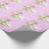Roze vlinderbloemkarton voor de Limoen-vlinder Cadeaupapier (Hoek)