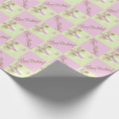 Roze vlinderbloemkarton voor Limoen Cadeaupapier (Hoek)