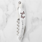 Roze vlinderbloemschroef kurkentrekker (Voorkant)