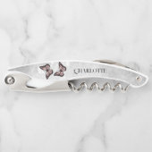 Roze vlinderbloemschroef kurkentrekker (Voorkant)