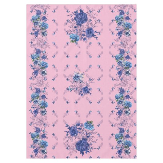 Roze vlinderbloemwei tafelkleed (Voorkant)