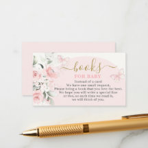 Roze Vlinderboeken voor Baby Girl Kaart