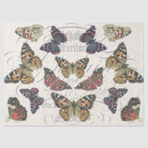 Roze vlinderdeeg tissuepapier