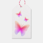  roze vlinderdruk cadeaulabel (Voorkant)