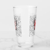 Roze Vlinderglas met Rozen Glas (Links)