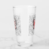 Roze Vlinderglas met Rozen Glas (Rechts)