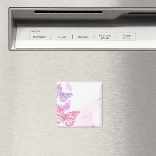 Roze vlindergrens magneet (Insitu (Vaatwasser))