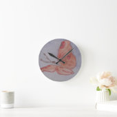 Roze vlinderkast ronde klok (Huis)