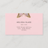 roze vlindermodel visitekaartje (Achterkant)