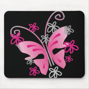 roze vlindermousepad muismat