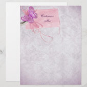 roze vlinderontwerp (Voorkant / Achterkant)
