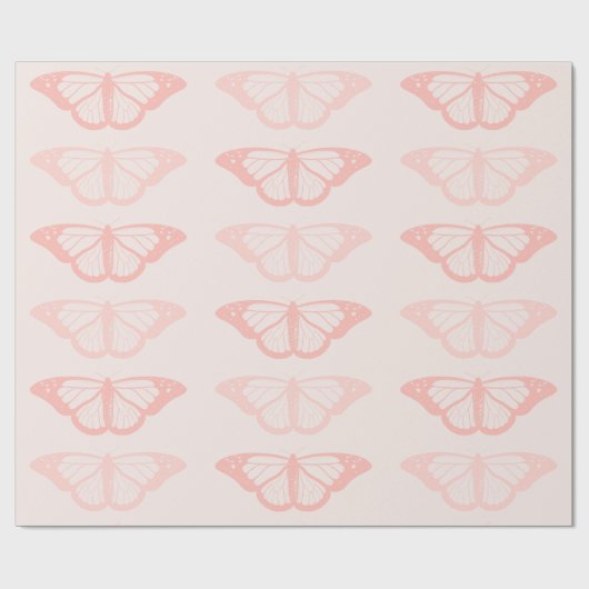 Roze vlinderpapier cadeaupapier (Vlak)