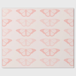 Roze vlinderpapier cadeaupapier