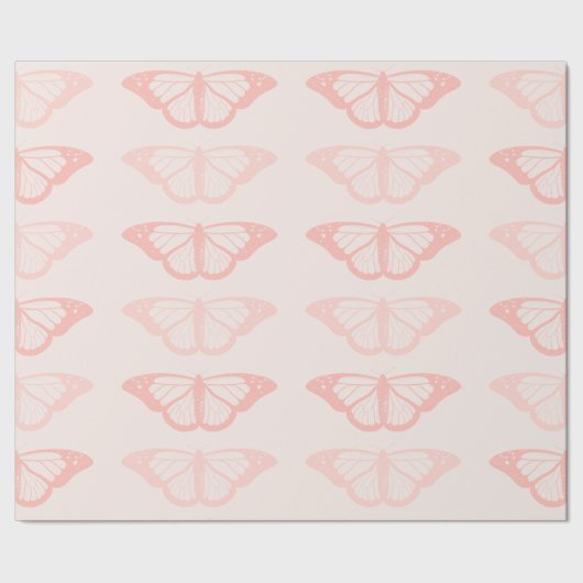 Roze vlinderpapier cadeaupapier (Zoom)