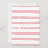 Roze vlinderpartij Uitnodiging (Achterkant)