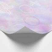 Roze vlinderpatroon cadeaupapier (Hoek)