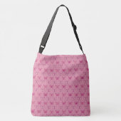 Roze vlinderpatroon crossbody tas (Achterkant)