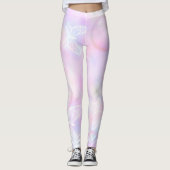 Roze vlinderpatroon leggings (Voorkant)