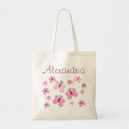 Roze Vlinders Boodschappentas Tote Bag