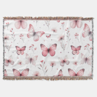 Roze Vlinders Deken