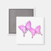 Roze Vlinders Design Magnet (Voorkant / Achterkant)