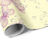 Roze Vlinders en Bellen Cadeaupapier (Rol Hoek)