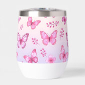 Roze vlinders en bloemenpatroon (Voorkant)