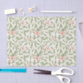 roze vlinders en groen blad tissuepapier (Craft)