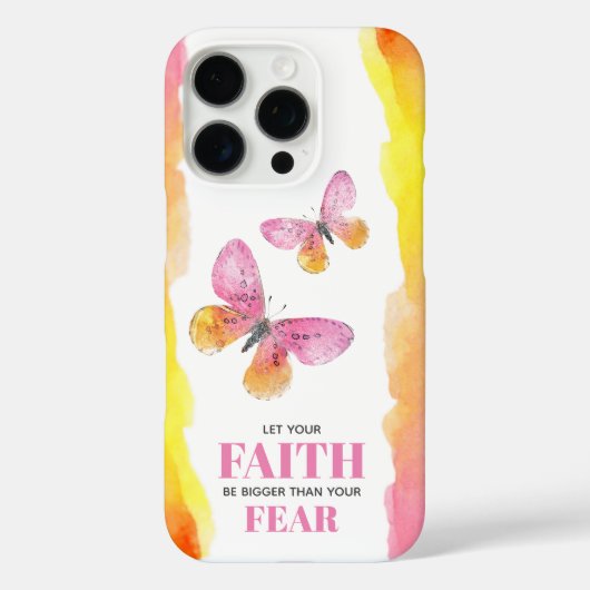 Roze vlinders geloven over angst Case-Mate iPhone case (Achterkant)
