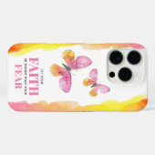 Roze vlinders geloven over angst Case-Mate iPhone case (Achterkant (horizontaal))