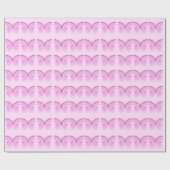 Roze vlinders Glanzend verpakkingspapier Cadeaupapier (Vlak)
