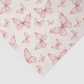Roze vlinders in crème tissuepapier (Detail)