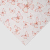 Roze vlinders in crème tissuepapier (Detail)