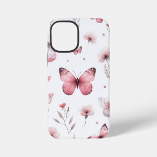 Roze Vlinders iPhone 12 Mini Hoesje