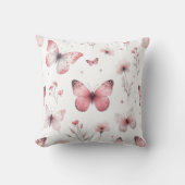 Roze Vlinders Kussen (Voorkant)