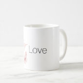 Roze Vlinders Liefde Koffiemok (Voorkant rechts)