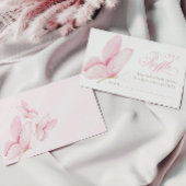 Roze Vlinders Meisje Baby shower Luier Raffle Informatiekaartje