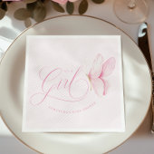 Roze Vlinders Meisje Baby shower Papier servetten