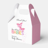 Roze Vlinders Meisje Twins Baby shower Dank u Bedankdoosjes (Voorkant Zijde)