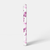 Roze Vlinders Modern Elegant Custom Monogram Samsung Galaxy Hoesje (Linkerkant)