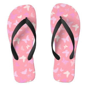 Roze Vlinders Naadloos Patroon Teenslippers