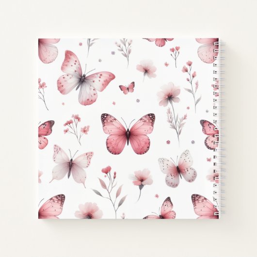 Roze Vlinders Notitieboek (Achterkant)