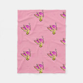roze vlinders patroon fleece deken (Voorkant)