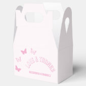 Roze Vlinders Quinceanera Bedankdoosjes (Geopend)