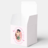 Roze Vlinders Quinceanera Bedankdoosjes (Geopend)