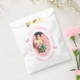 Roze Vlinders Quinceanera Bedankzakje