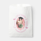Roze Vlinders Quinceanera Bedankzakje (Voorkant)